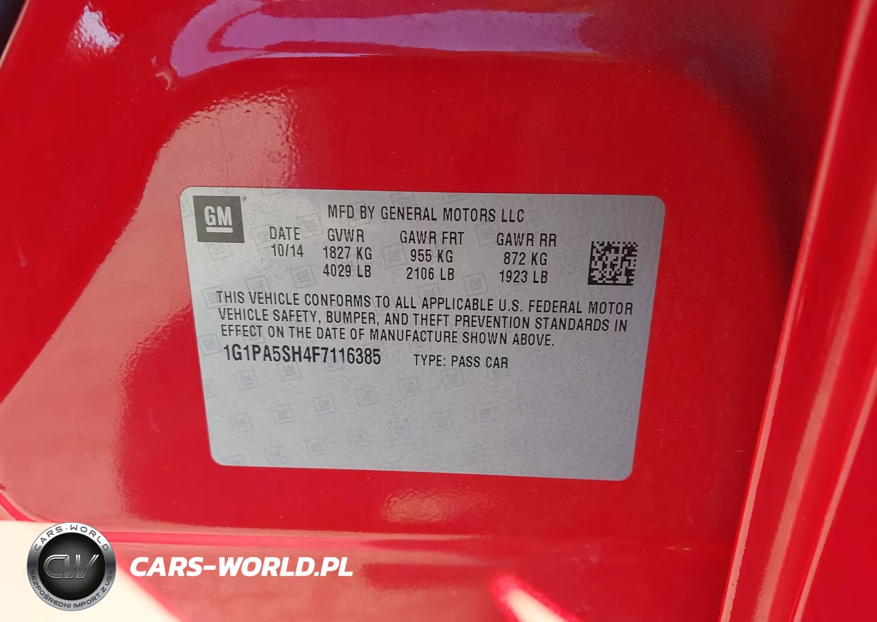 2015 Chevrolet Cruze Ls Auto VIN:1G1PA5SH4F7116385 - 9