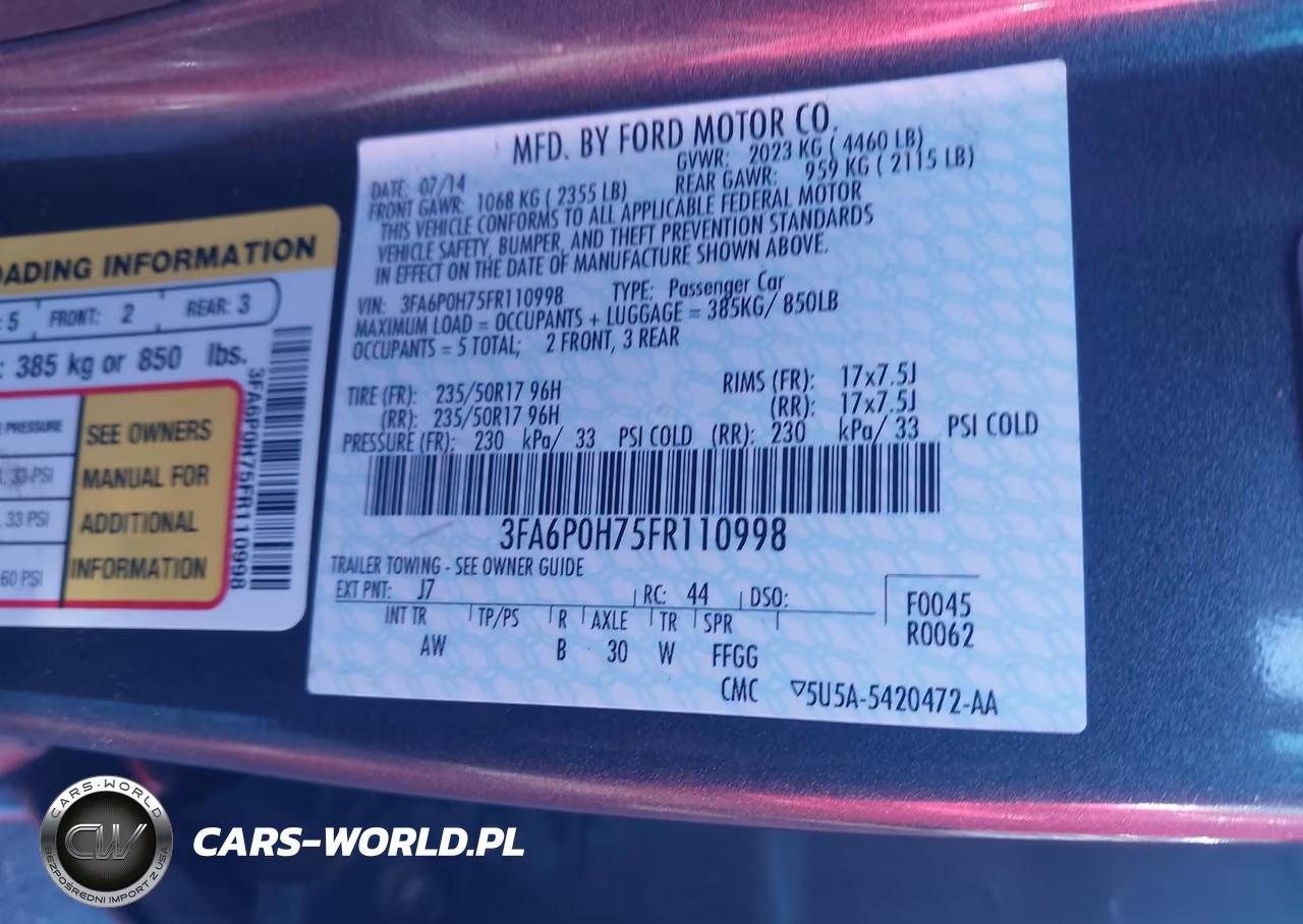 2015 Ford Fusion Se VIN:3FA6P0H75FR110998 - 9