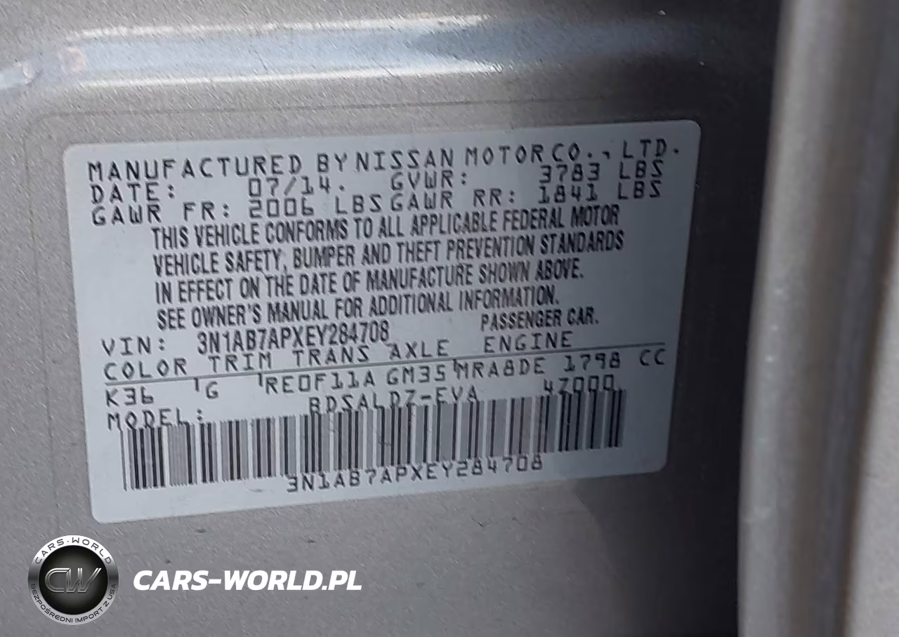2014 Nissan Sentra Sv VIN:3N1AB7APXEY284708 - 9