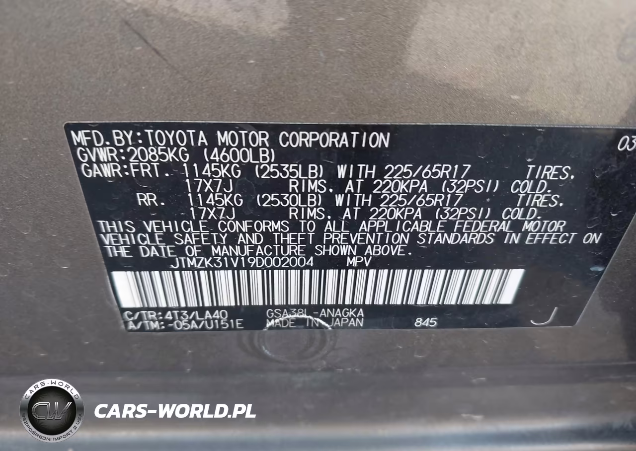 2009 Toyota Rav4 Limited V6 VIN:JTMZK31V19D002004 - 9