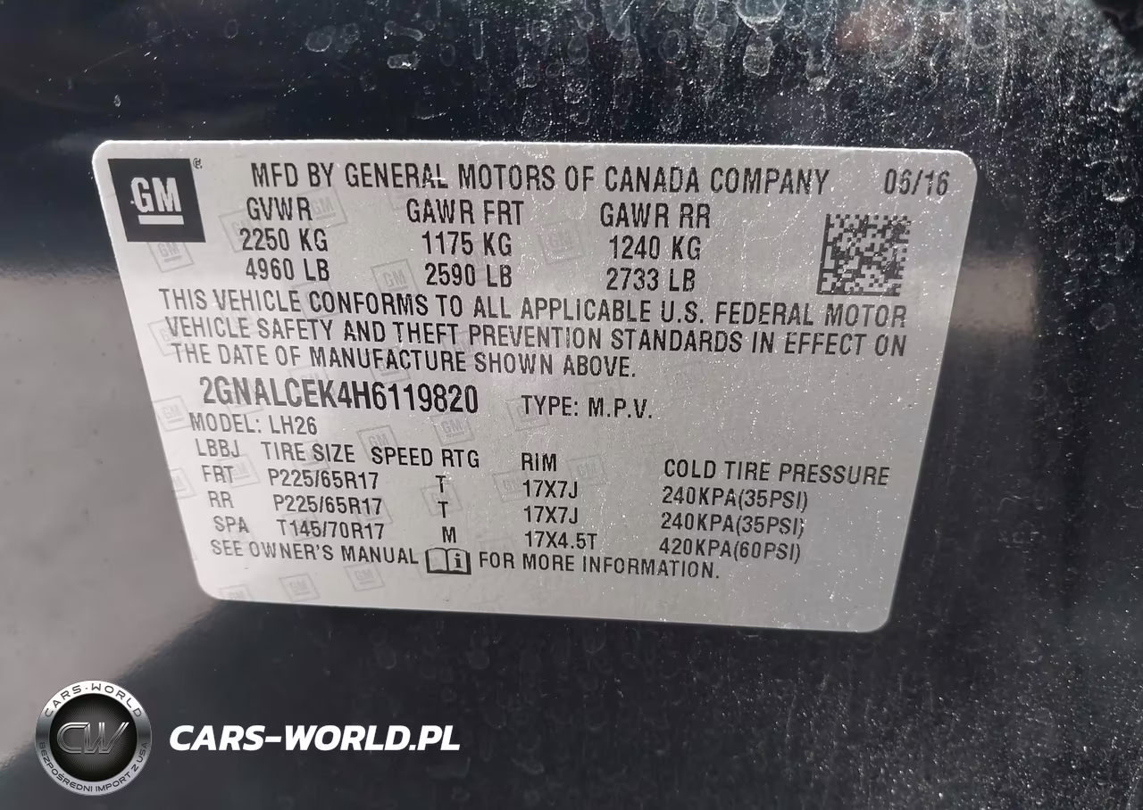 2017 Chevrolet Equinox Lt VIN:2GNALCEK4H6119820 - 9