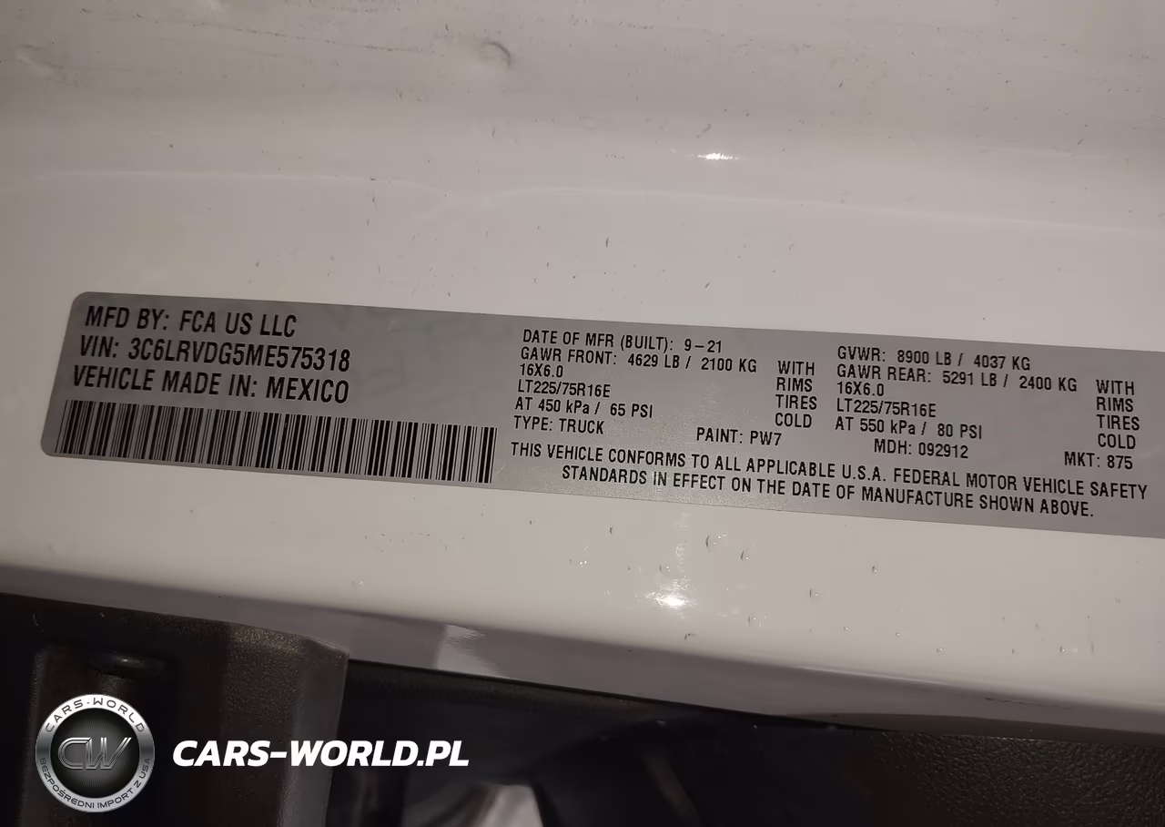 2021 Ram Promaster 2500 High Roof 159 Wb VIN:3C6LRVDG5ME575318 - 9