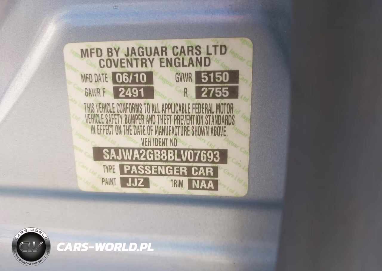 2011 Jaguar Xj Xjl VIN:SAJWA2GB8BLV07693 - 9