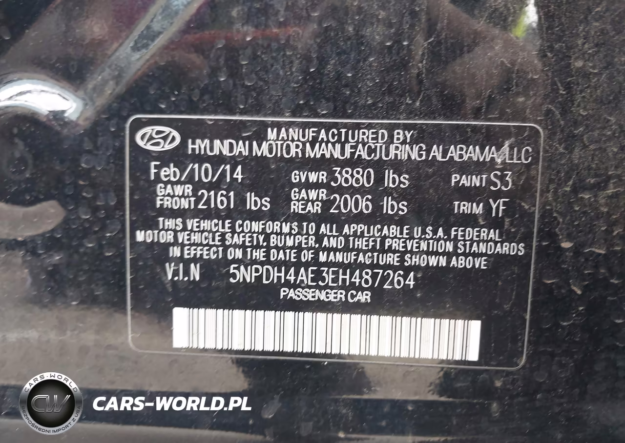 2014 Hyundai Elantra Limited VIN:5NPDH4AE3EH487264 - 9