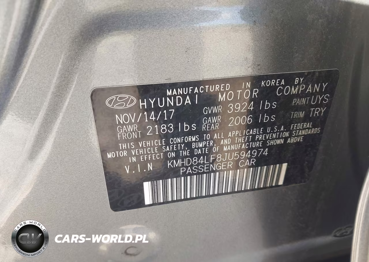 2018 Hyundai Elantra Value Edition VIN:KMHD84LF8JU594974 - 9