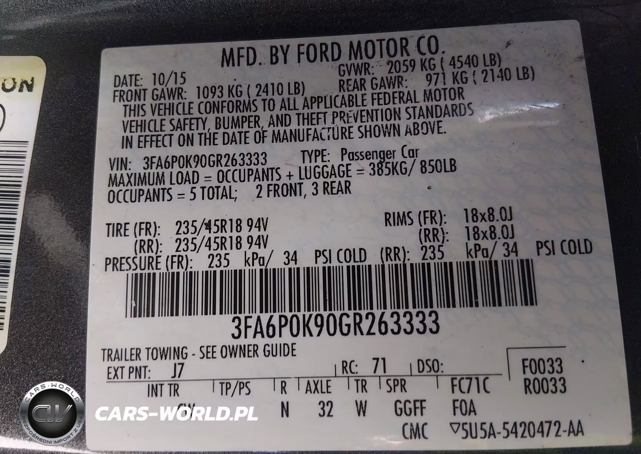 2016 Ford Fusion Titanium VIN:3FA6P0K90GR263333 - 9