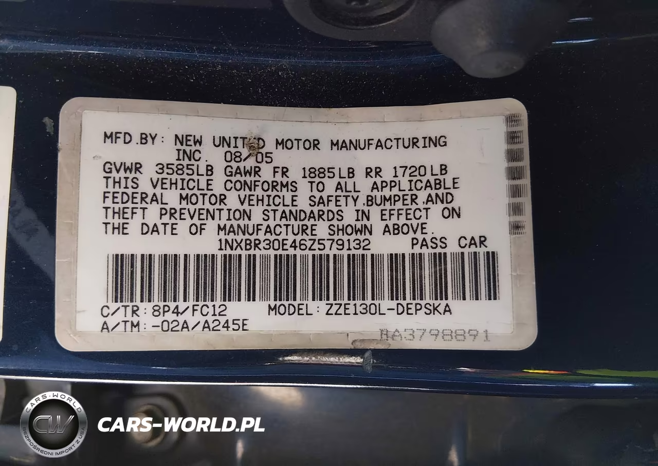 2006 Toyota Corolla S VIN:1NXBR30E46Z579132 - 9