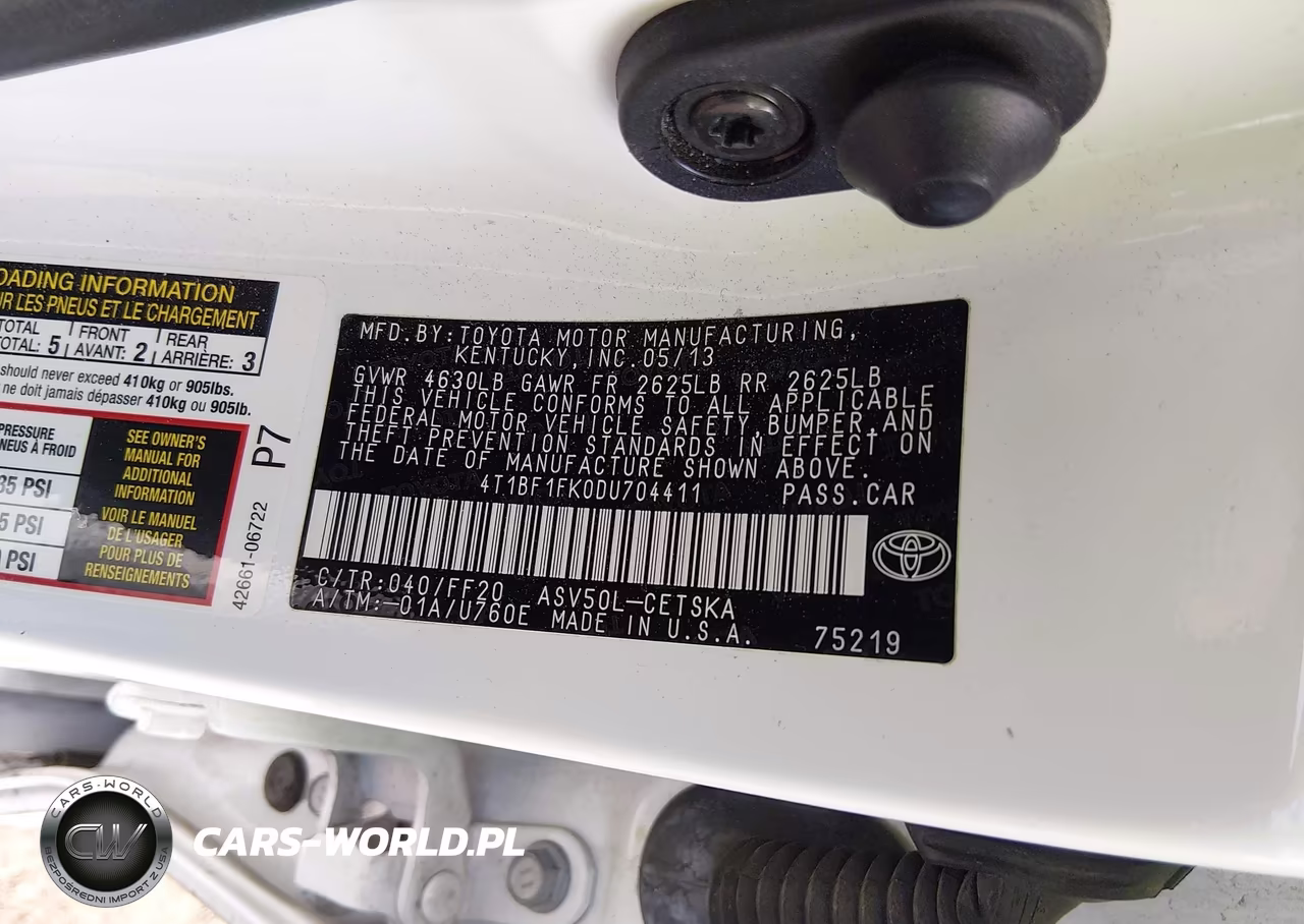 2013 Toyota Camry Se VIN:4T1BF1FK0DU704411 - 9