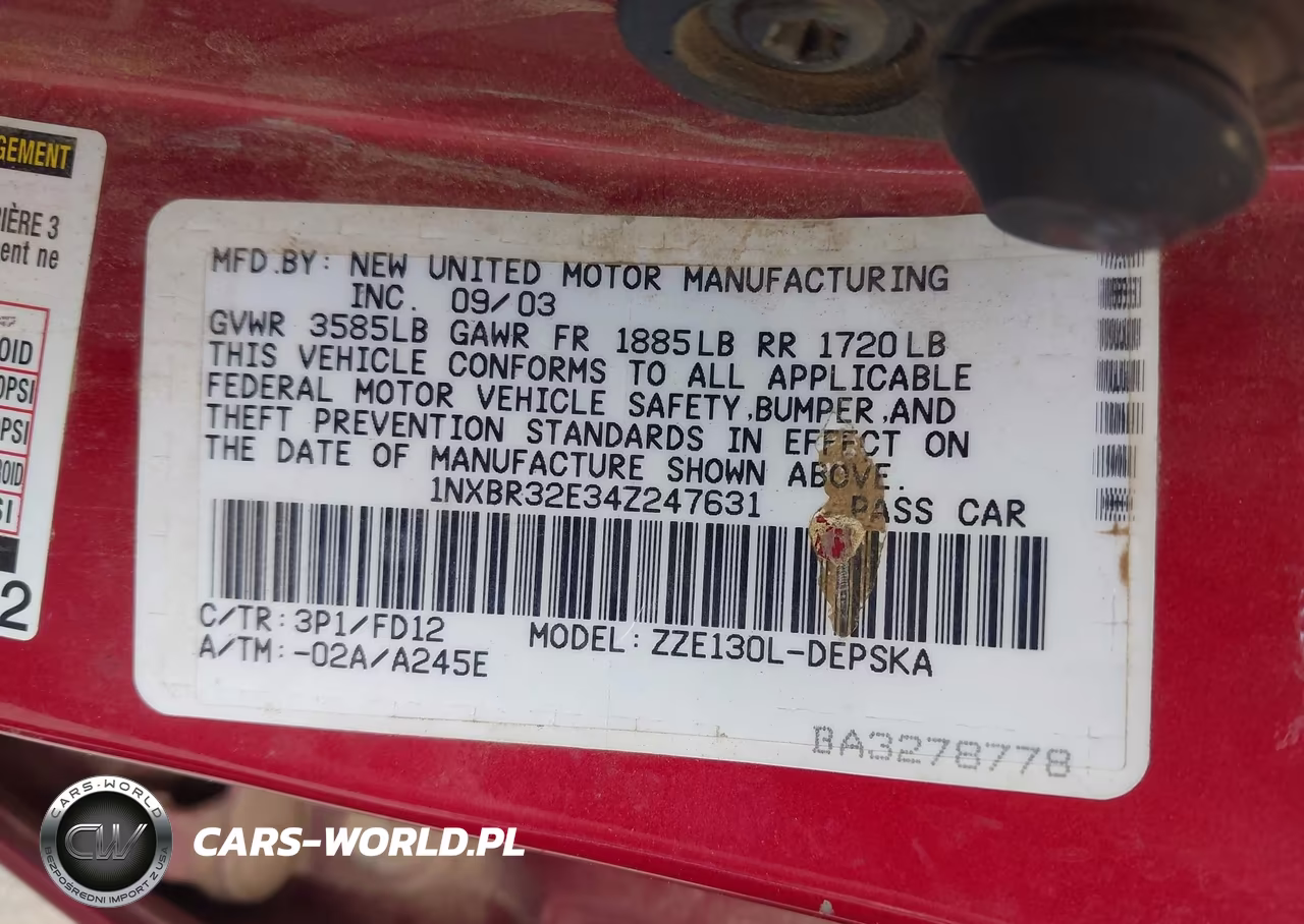 2004 Toyota Corolla S VIN:1NXBR32E34Z247631 - 9