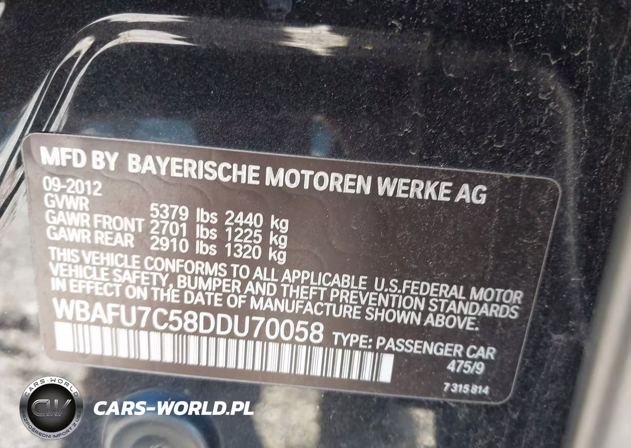 2013 BMW 535I xDrive VIN:WBAFU7C58DDU70058 - 9