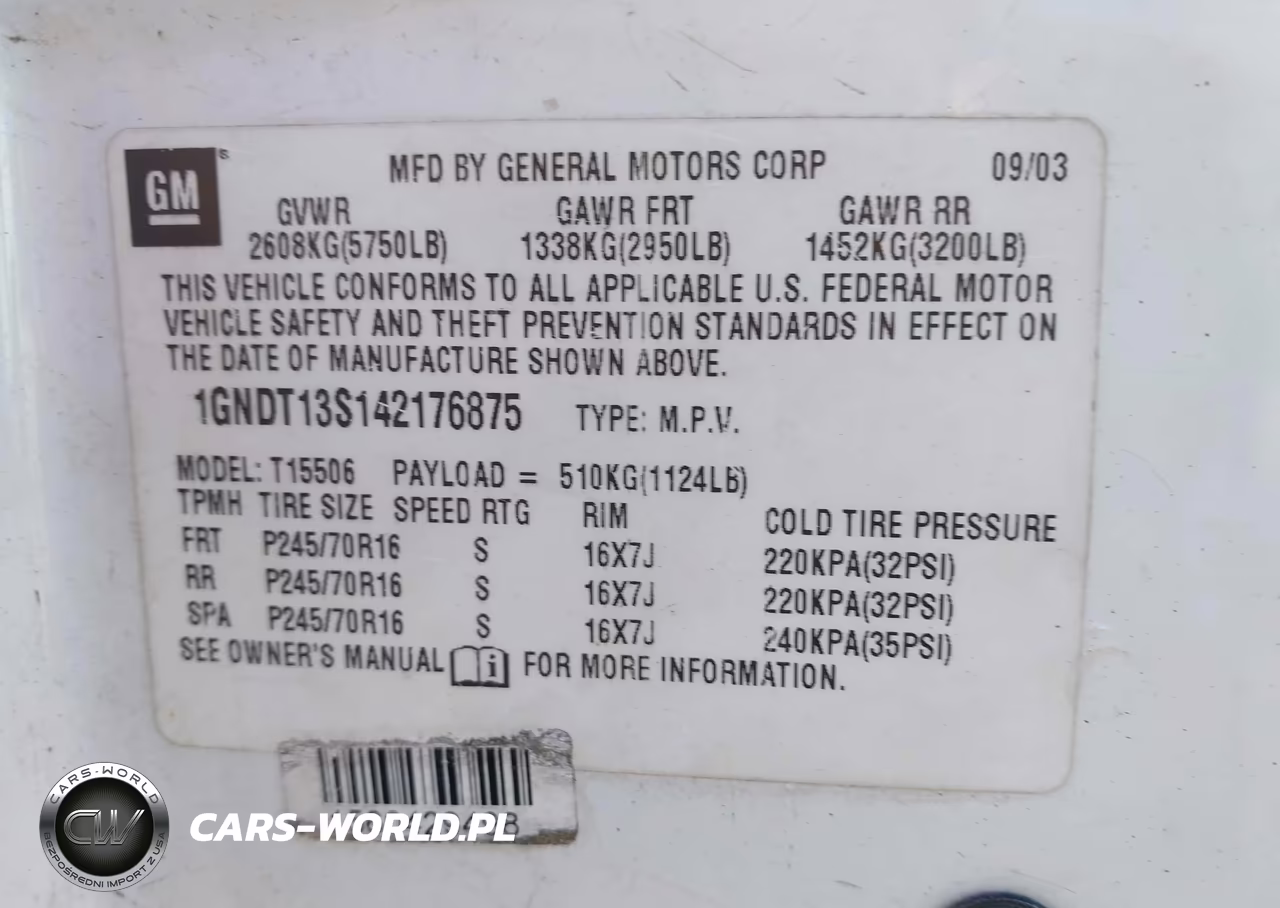 2004 Chevrolet Trailblazer Ls VIN:1GNDT13S142176875 - 9