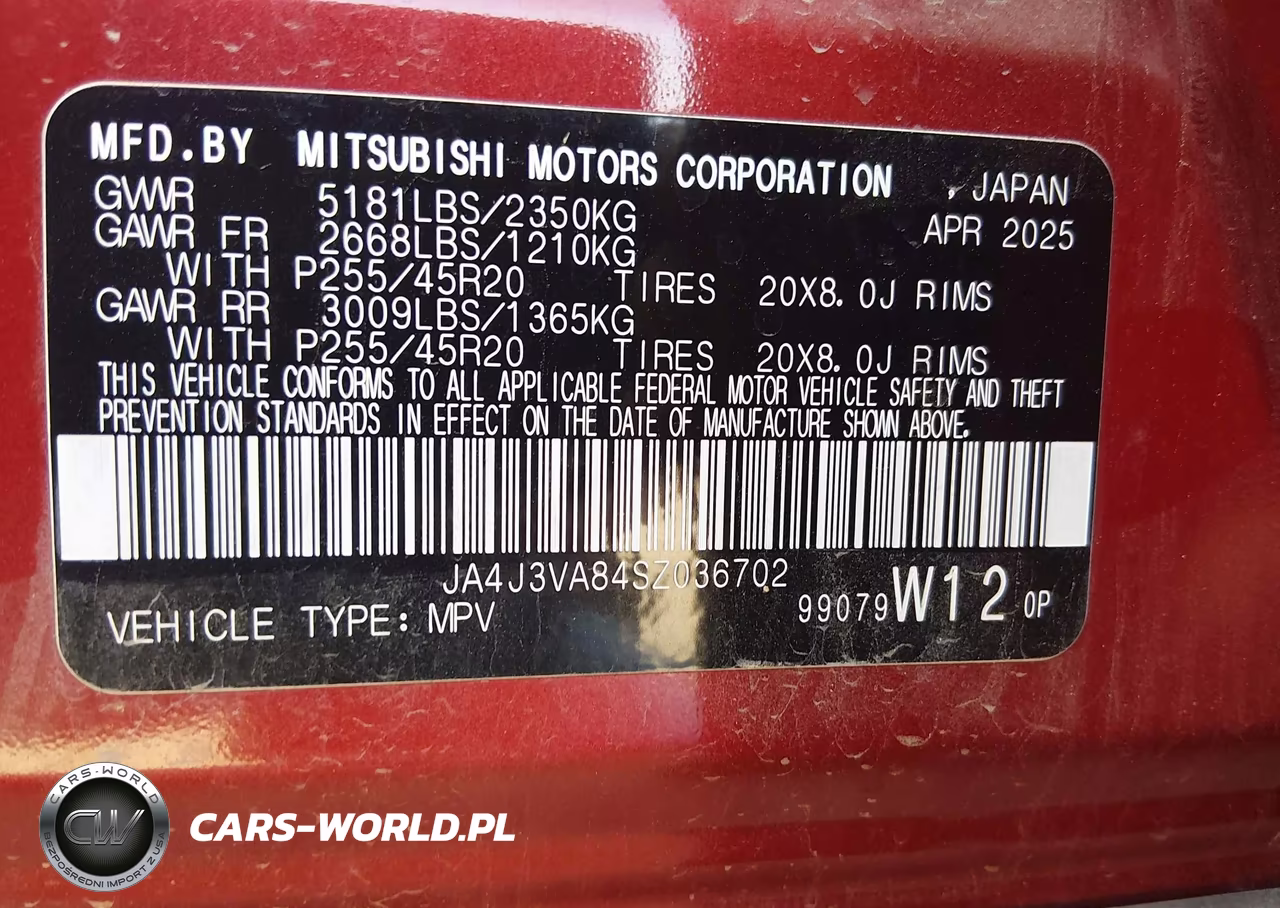 2025 Mitsubishi Outlander Se 2.5 2Wd VIN:JA4J3VA84SZ036702 - 9