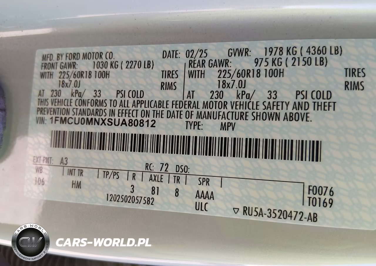 2025 Ford Escape St-Line VIN:1FMCU0MNXSUA80812 - 9