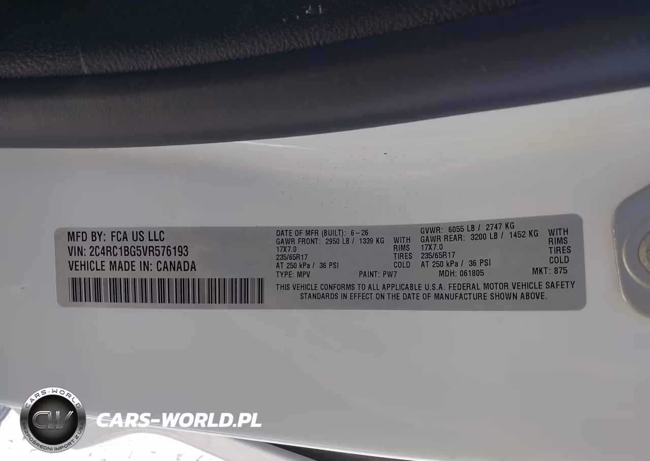 2027 Chrysler Pacifica VIN:2C4RC1BG5VR576193 - 9