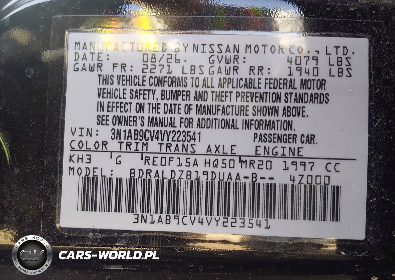 2027 Nissan Sentra VIN:3N1AB9CV4VY223541 - 9