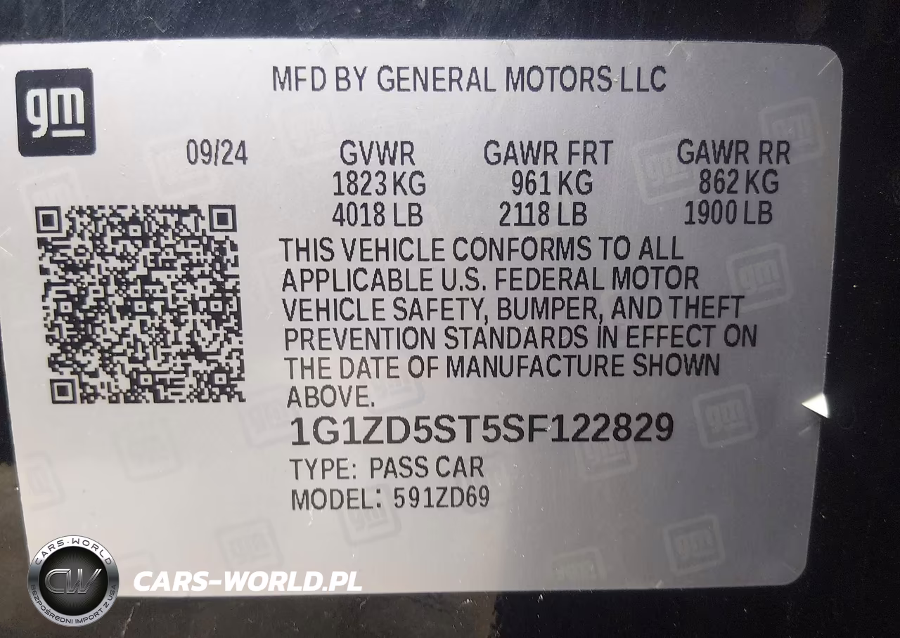 2025 Chevrolet Malibu Fwd 1Lt VIN:1G1ZD5ST5SF122829 - 9