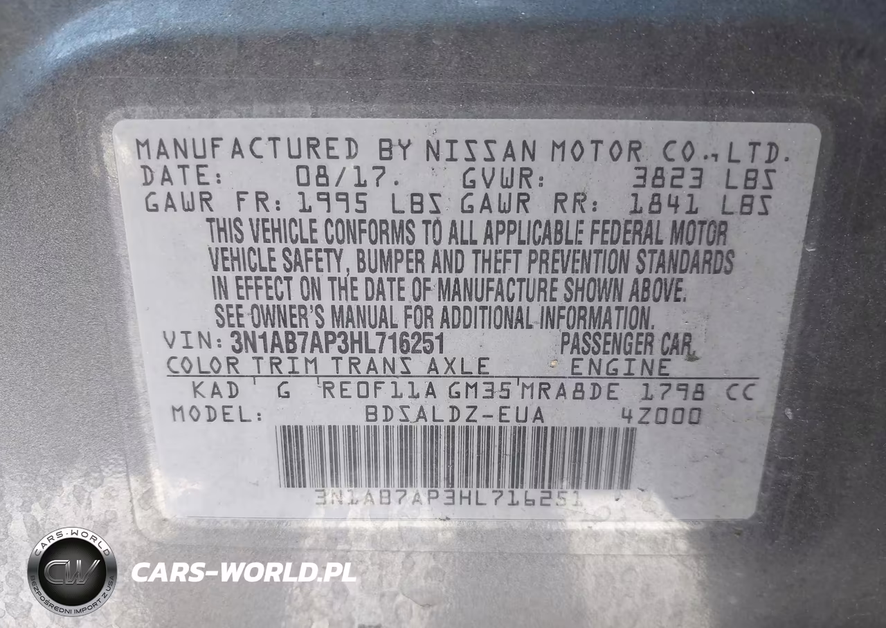 2017 Nissan Sentra Sv VIN:3N1AB7AP3HL716251 - 9