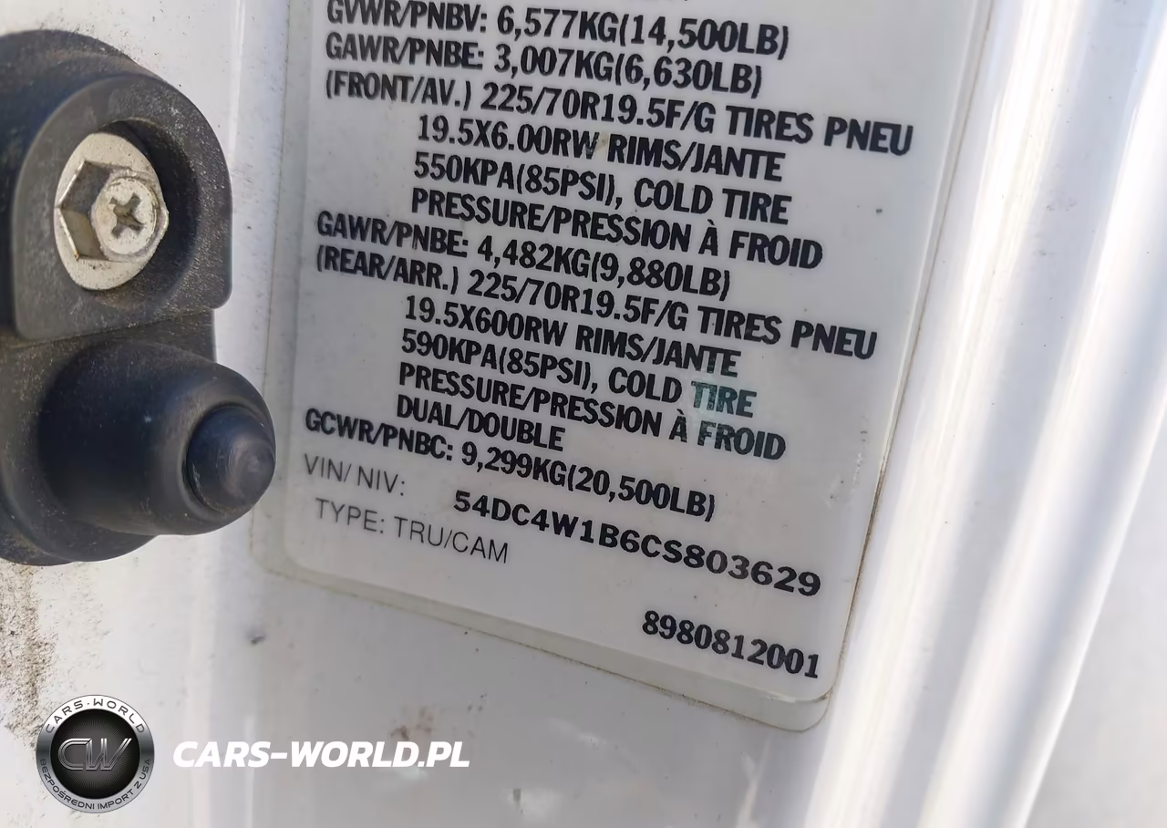 2012 Isuzu Npr Gas Reg VIN:54DC4W1B6CS803629 - 8