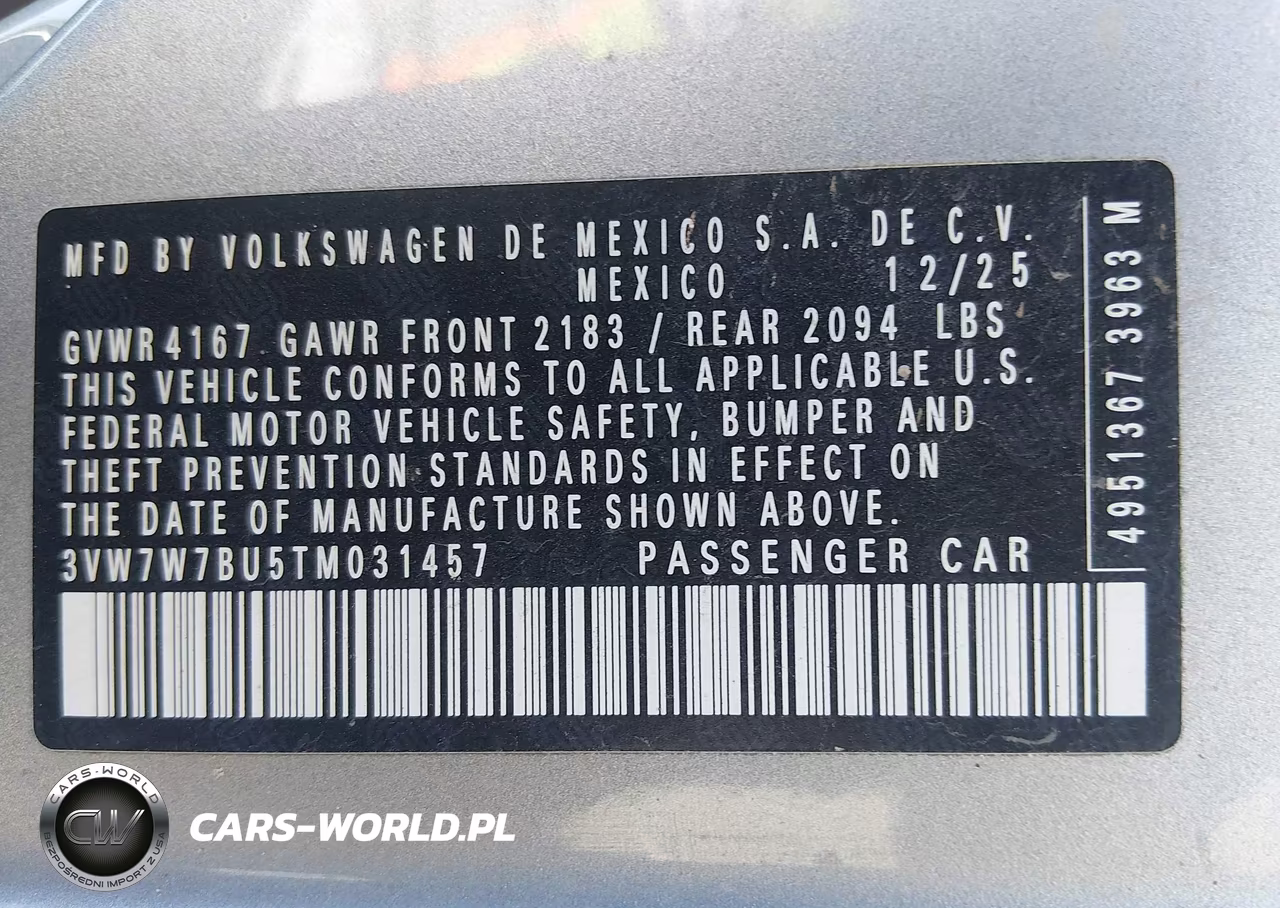 2026 Volkswagen Jetta Se VIN:3VW7W7BU5TM031457 - 9