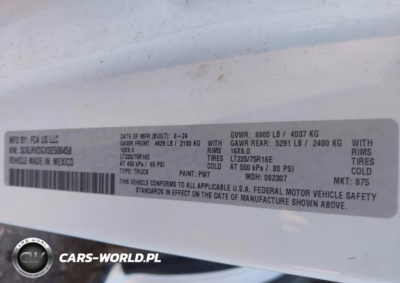 2025 Ram Promaster 2500 Tradesman High Roof 159 Wb W-Pass Seat VIN:3C6LRVDGXSE506458 - 9