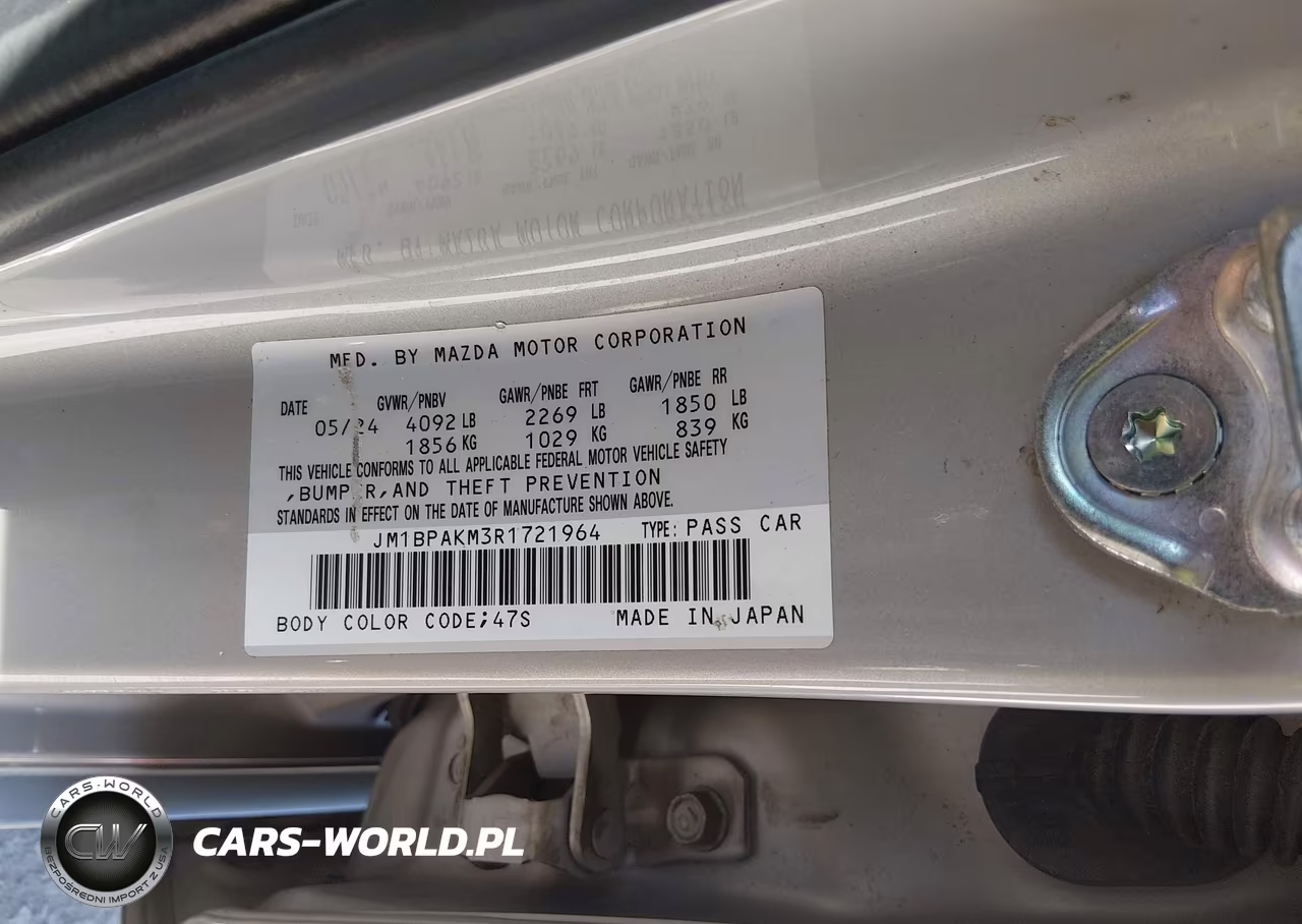 2024 Mazda Mazda3 2.5 S Select Sport VIN:JM1BPAKM3R1721964 - 9