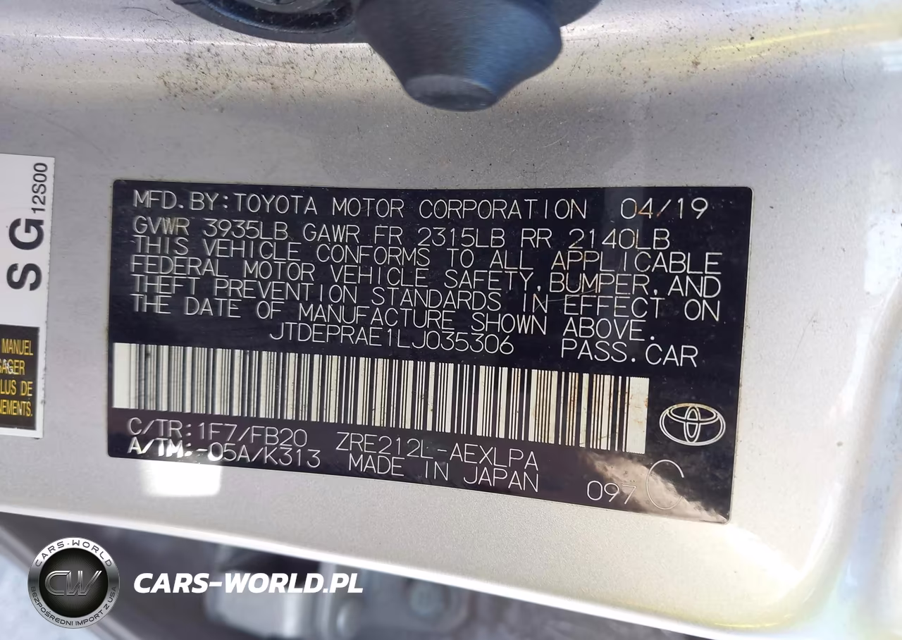 2020 Toyota Corolla Le VIN:JTDEPRAE1LJ035306 - 9
