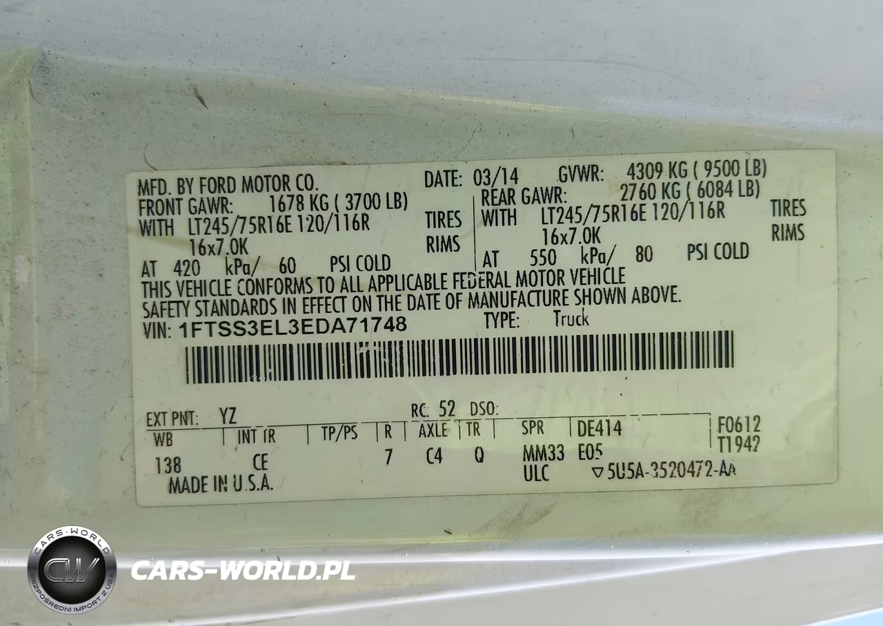 2014 Ford E-350 Super Duty Commercial VIN:1FTSS3EL3EDA71748 - 9