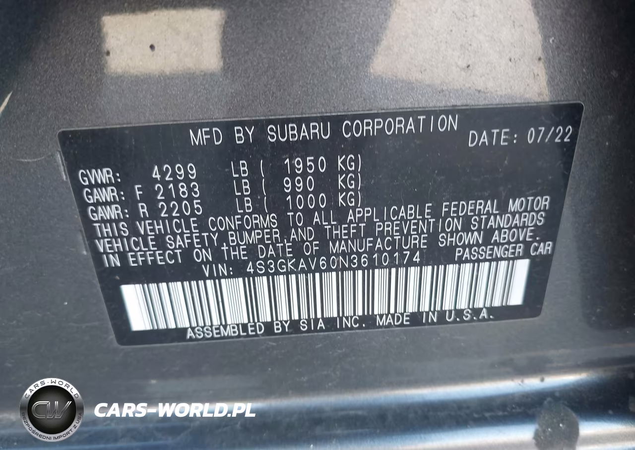 2022 Subaru Impreza Premium VIN:4S3GKAV60N3610174 - 9