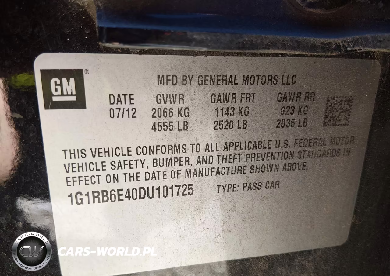 2013 Chevrolet Volt VIN:1G1RB6E40DU101725 - 9