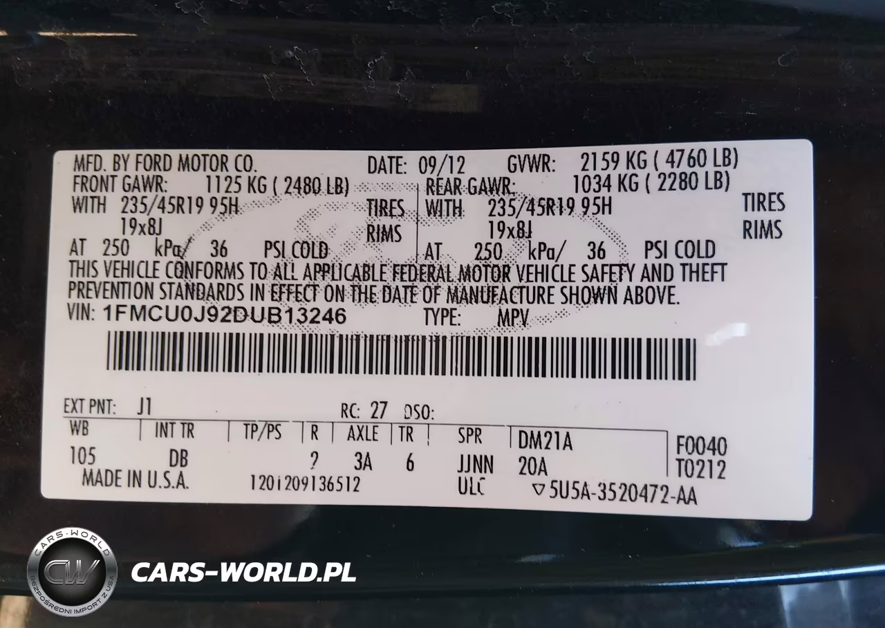 2013 Ford Escape Titanium VIN:1FMCU0J92DUB13246 - 9