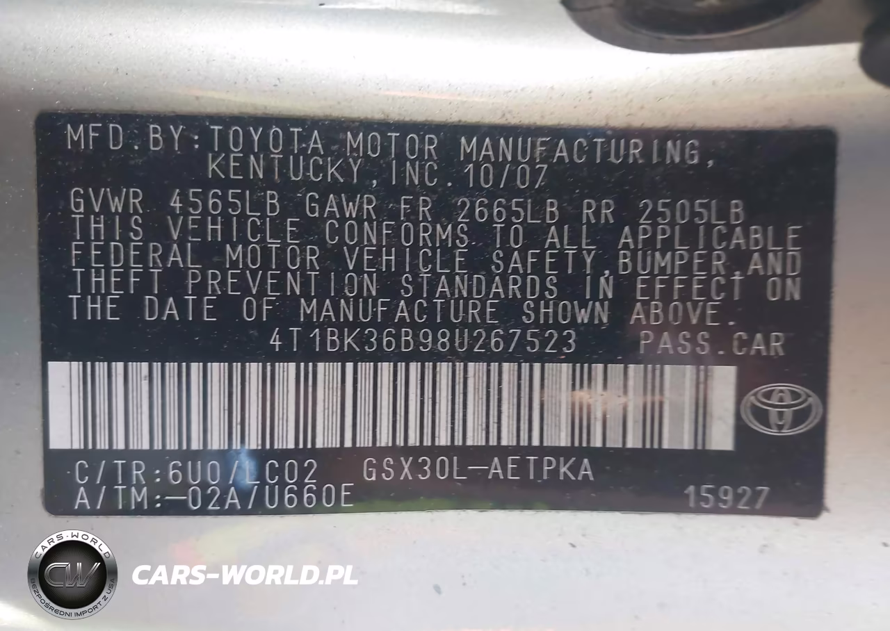 2008 Toyota Avalon Limited VIN:4T1BK36B98U267523 - 9