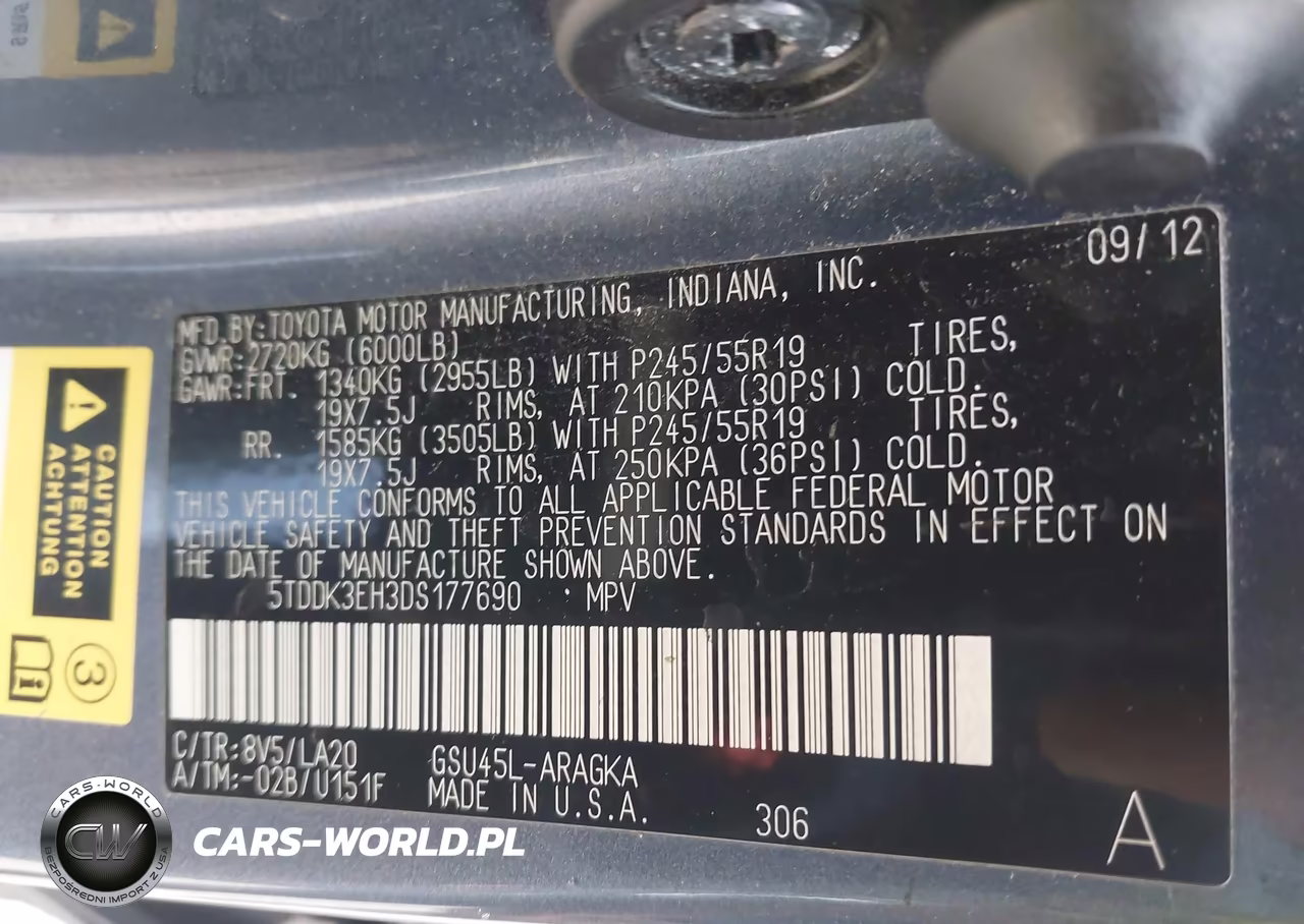 2013 Toyota Highlander Limited V6 VIN:5TDDK3EH3DS177690 - 9