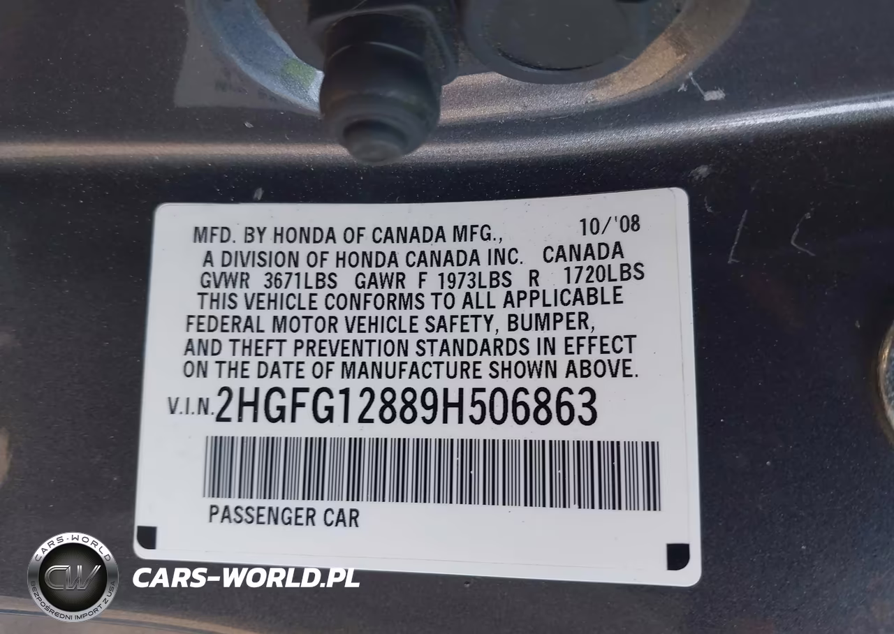 2009 Honda Civic Ex VIN:2HGFG12889H506863 - 9