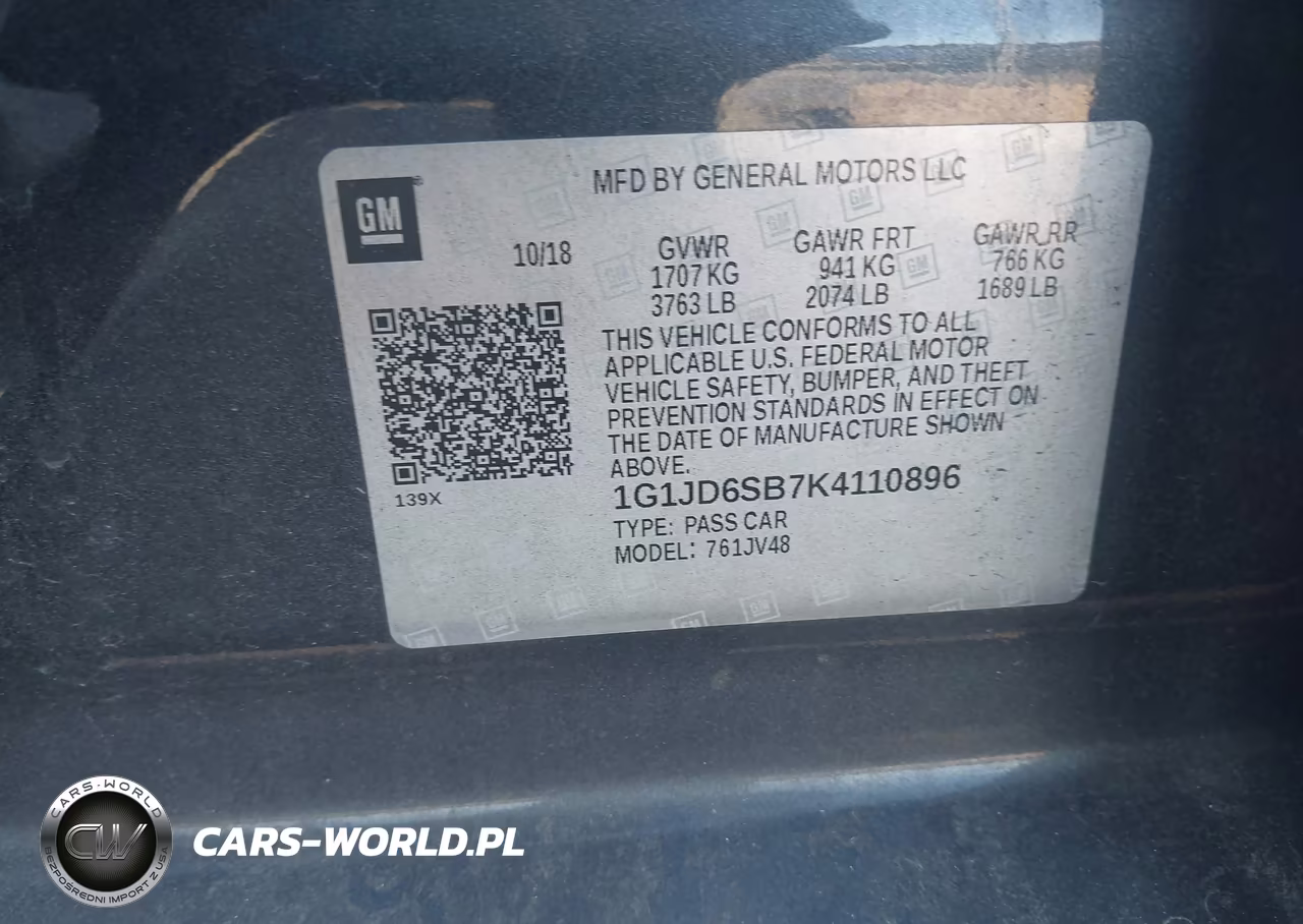 2019 Chevrolet Sonic Lt Auto VIN:1G1JD6SB7K4110896 - 9