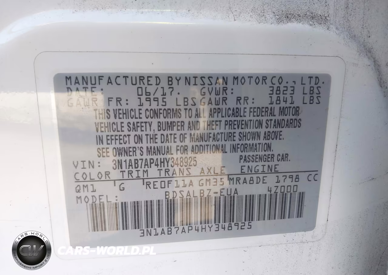 2017 Nissan Sentra S VIN:3N1AB7AP4HY348925 - 9