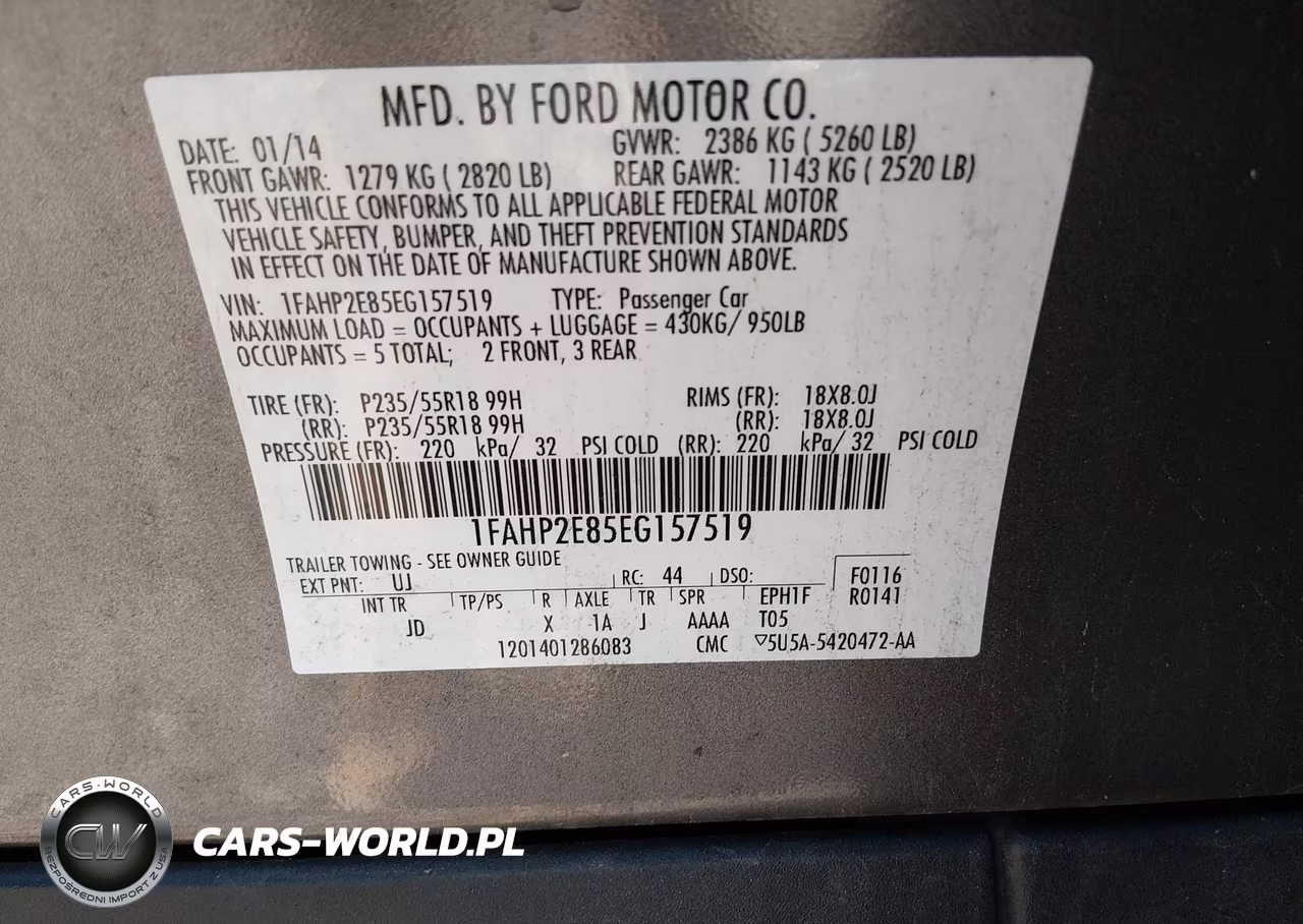 2014 Ford Taurus Sel VIN:1FAHP2E85EG157519 - 9