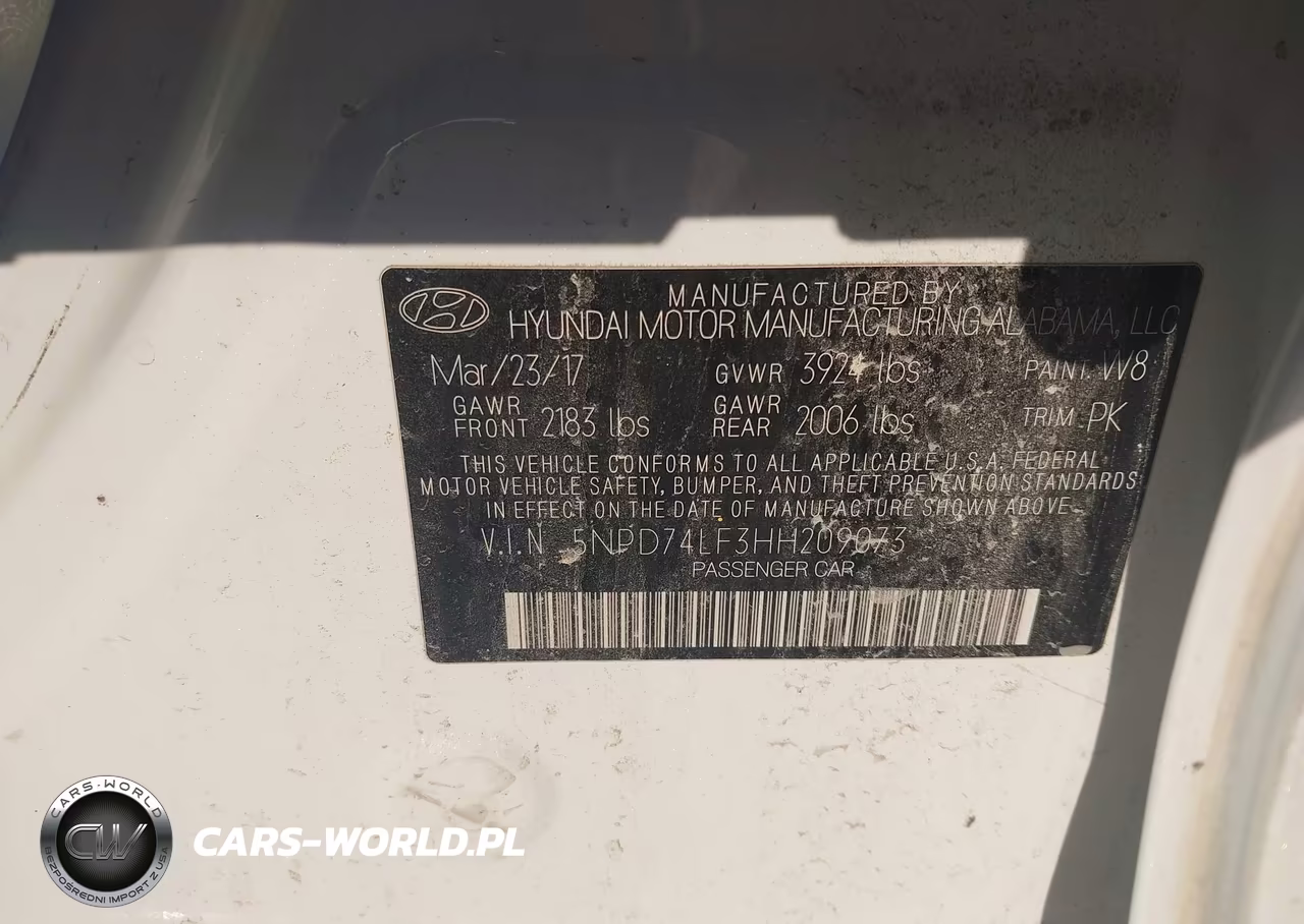 2017 Hyundai Elantra Se VIN:5NPD74LF3HH209073 - 8