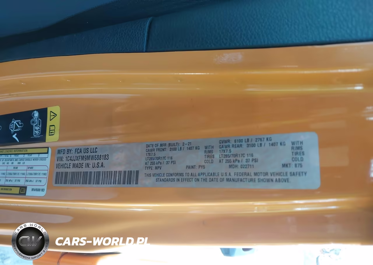 2021 Jeep Wrangler Unlimited Rubicon 4X4 VIN:1C4JJXFM9MW688183 - 9