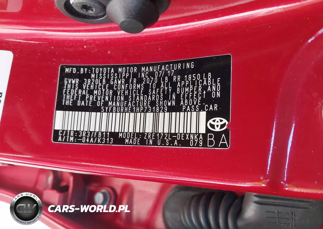 2017 Toyota Corolla Le VIN:5YFBURHE1HP731829 - 9