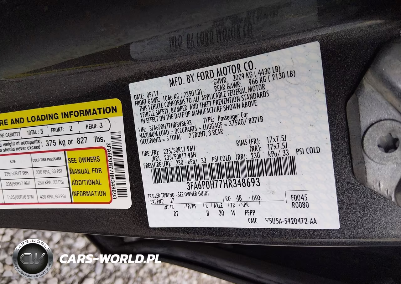 2017 Ford Fusion Se VIN:3FA6P0H77HR348693 - 9