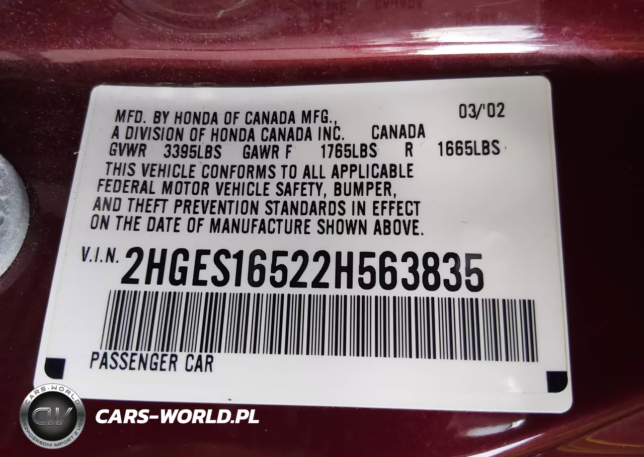 2002 Honda Civic Lx VIN:2HGES16522H563835 - 9