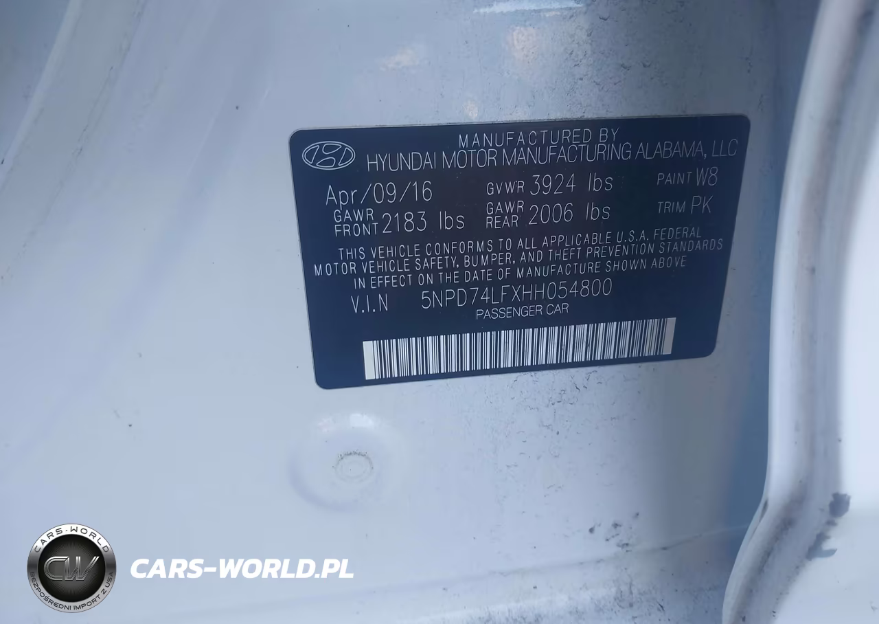 2017 Hyundai Elantra Se VIN:5NPD74LFXHH054800 - 9