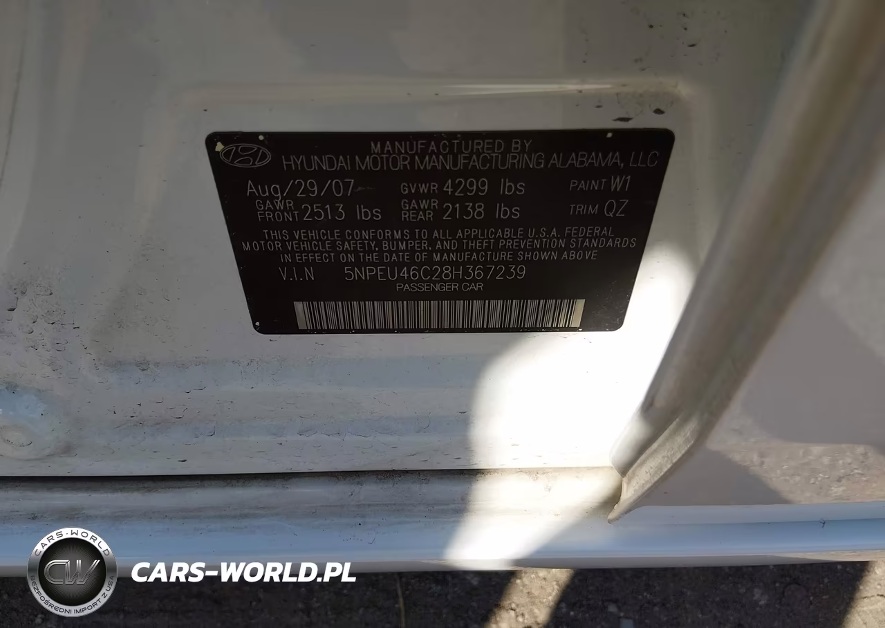 2008 Hyundai Sonata Limited-Se VIN:5NPEU46C28H367239 - 9