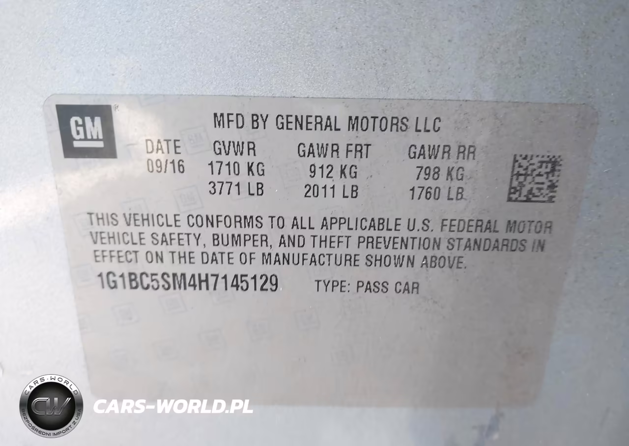2017 Chevrolet Cruze Ls Auto VIN:1G1BC5SM4H7145129 - 9