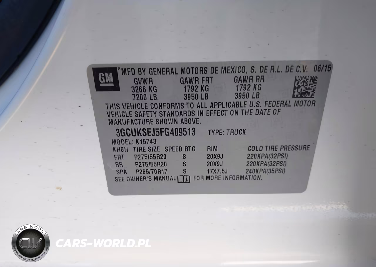 2015 Chevrolet Silverado 1500 2Lz VIN:3GCUKSEJ5FG409513 - 9