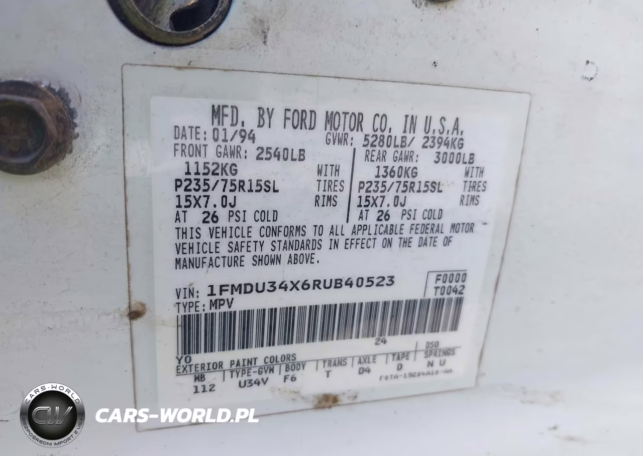 1994 Ford Explorer VIN:1FMDU34X6RUB40523 - 9