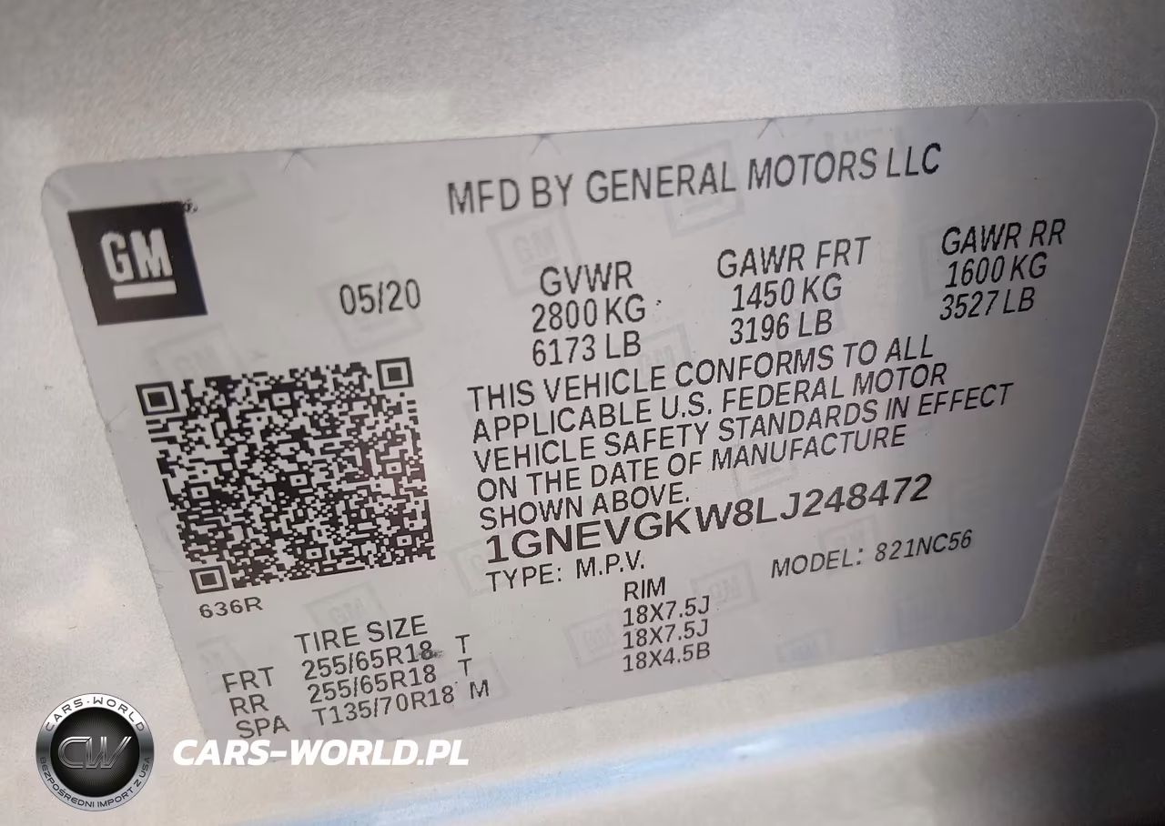 2020 Chevrolet Traverse Awd Lt Cloth VIN:1GNEVGKW8LJ248472 - 9