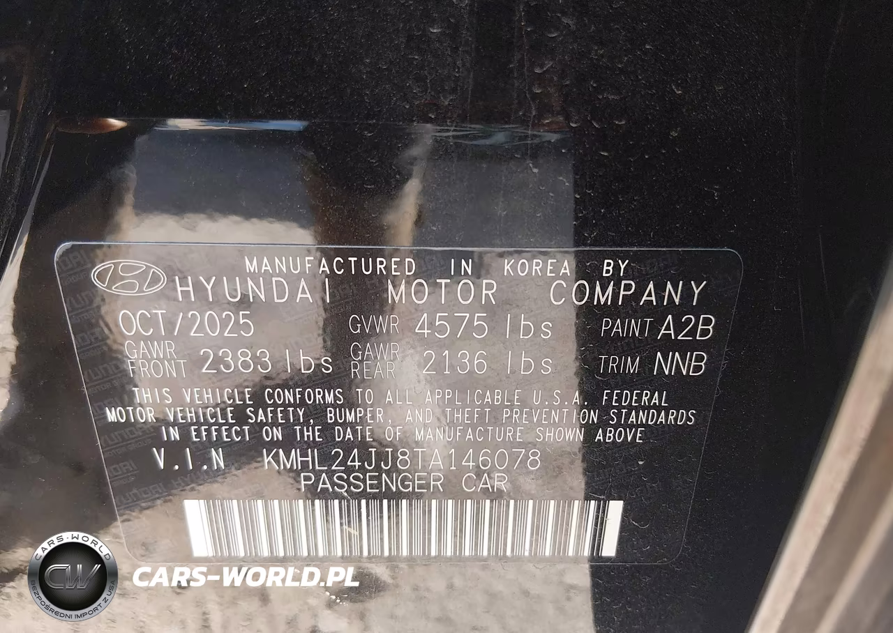 2026 Hyundai Sonata Hybrid Blue VIN:KMHL24JJ8TA146078 - 9