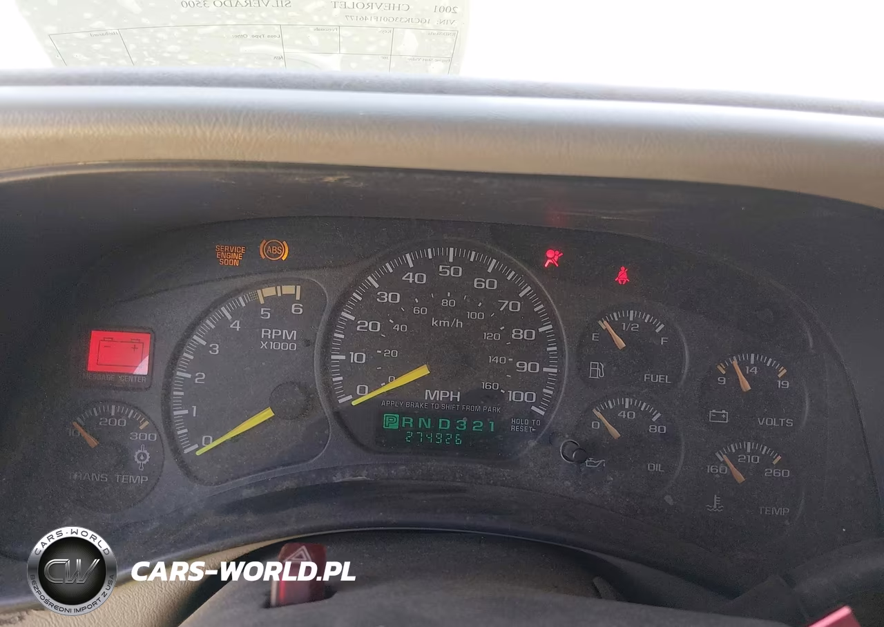 2001 Chevrolet Silverado 3500 Lt VIN:1GCJK33G01F146177 - 5