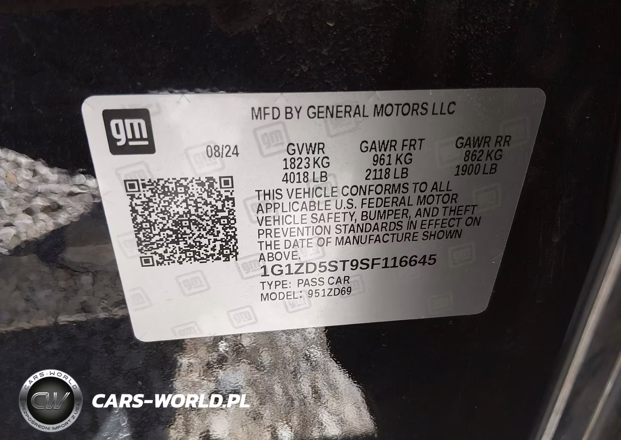 2025 Chevrolet Malibu Fwd 1Lt VIN:1G1ZD5ST9SF116645 - 9